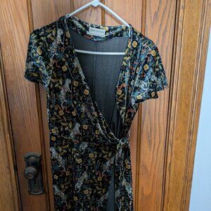 Urban Outfitters Velvet Tiger Snake Wrap Dress Size small